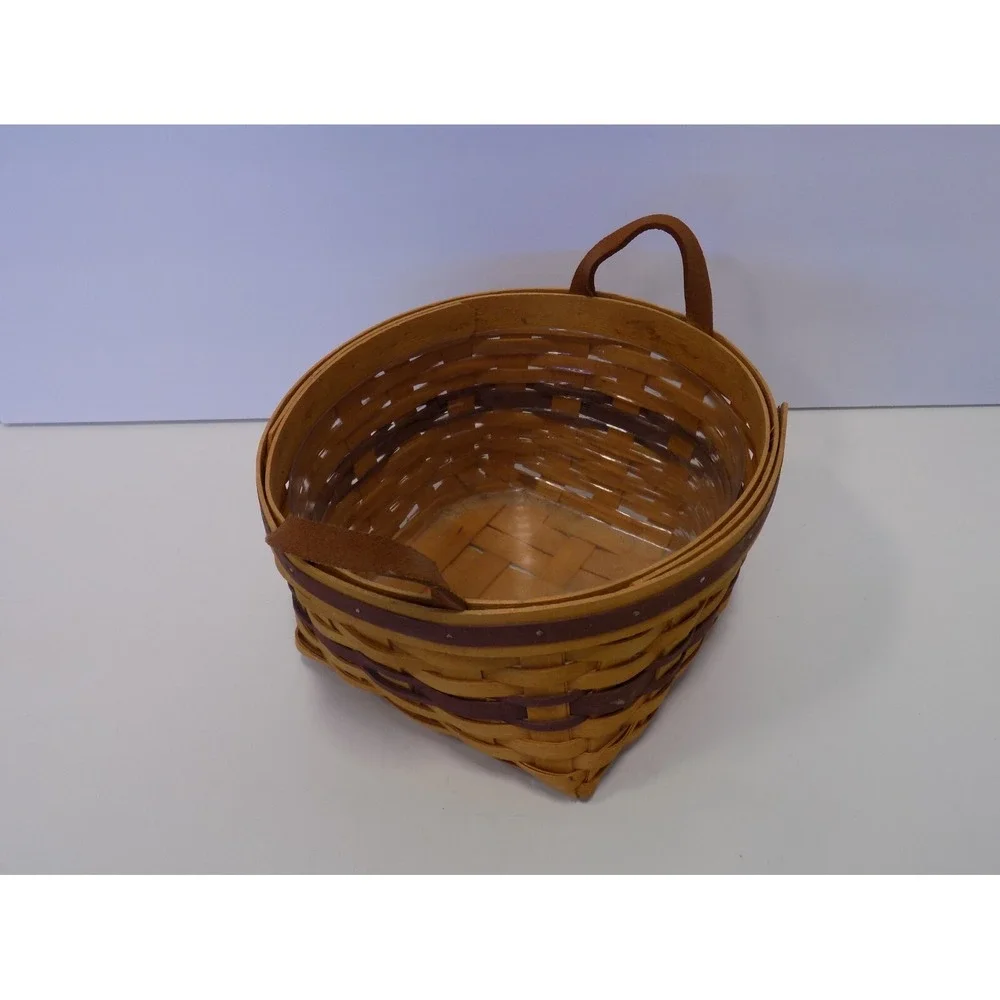 May Series Petunia Basket w/ Plastic Protector 1997 Longaberger - Purple Slats